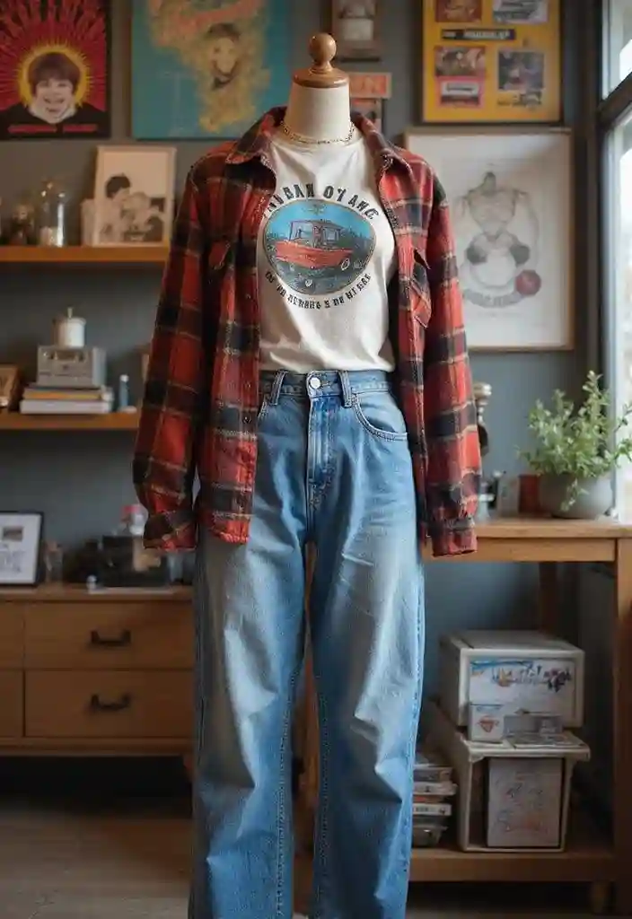 Denim with oversized t shirts