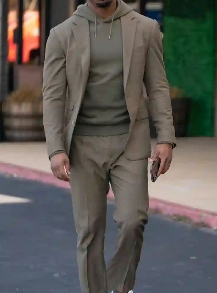 sweatshirt with suit