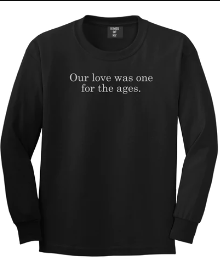 T shirt with love quotes