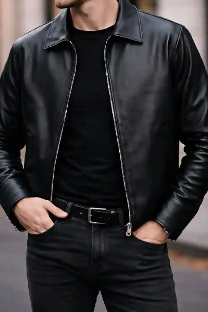 Add a leather jacket