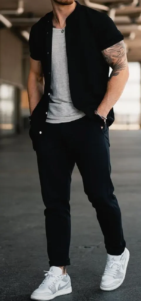 Black Shirt and White t shirt Combination