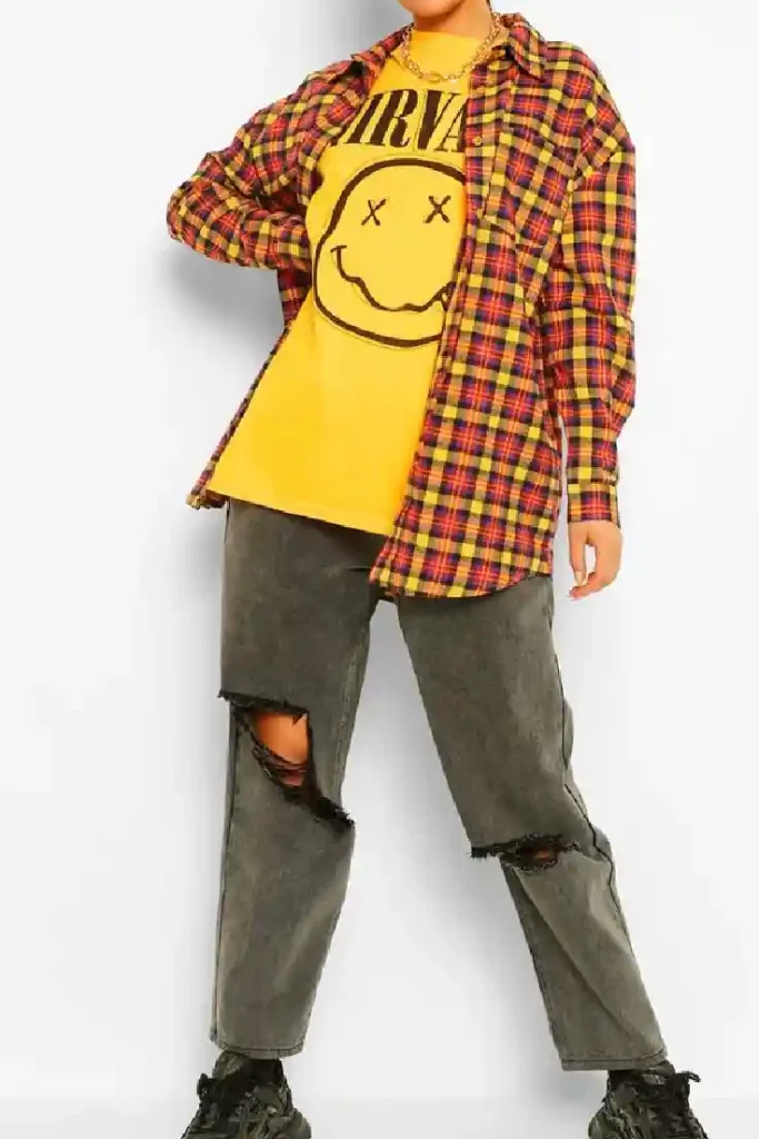 with Flannel Shirt