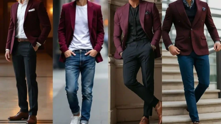 Maroon Blazer Combination Ideas for Men