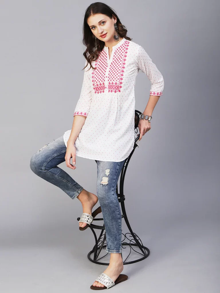 Short Kurti with Jeans