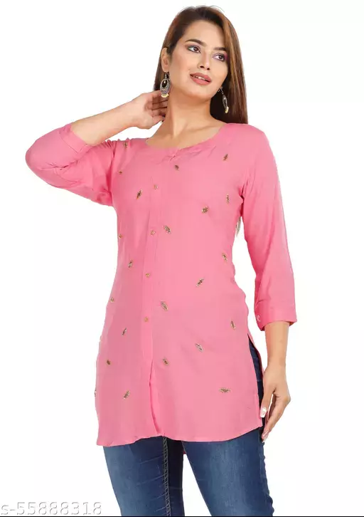 pink Kurti with Jeans